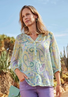 Druckbluse mit Paisley-Muster thumbnail 7