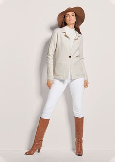 Gebreide blazer met kasjmier thumbnail 4