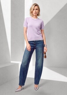 Cropped barrel jeans thumbnail 1