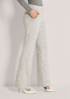 Zachte broek van jacquard met paisleydessin thumbnail 5