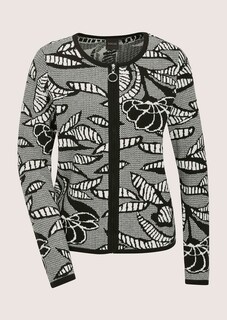 Jacquard-Strickblazer mit Reissverschluss thumbnail 7