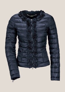 Wattierte Steppjacke mit Blüten-Dekoration thumbnail 7
