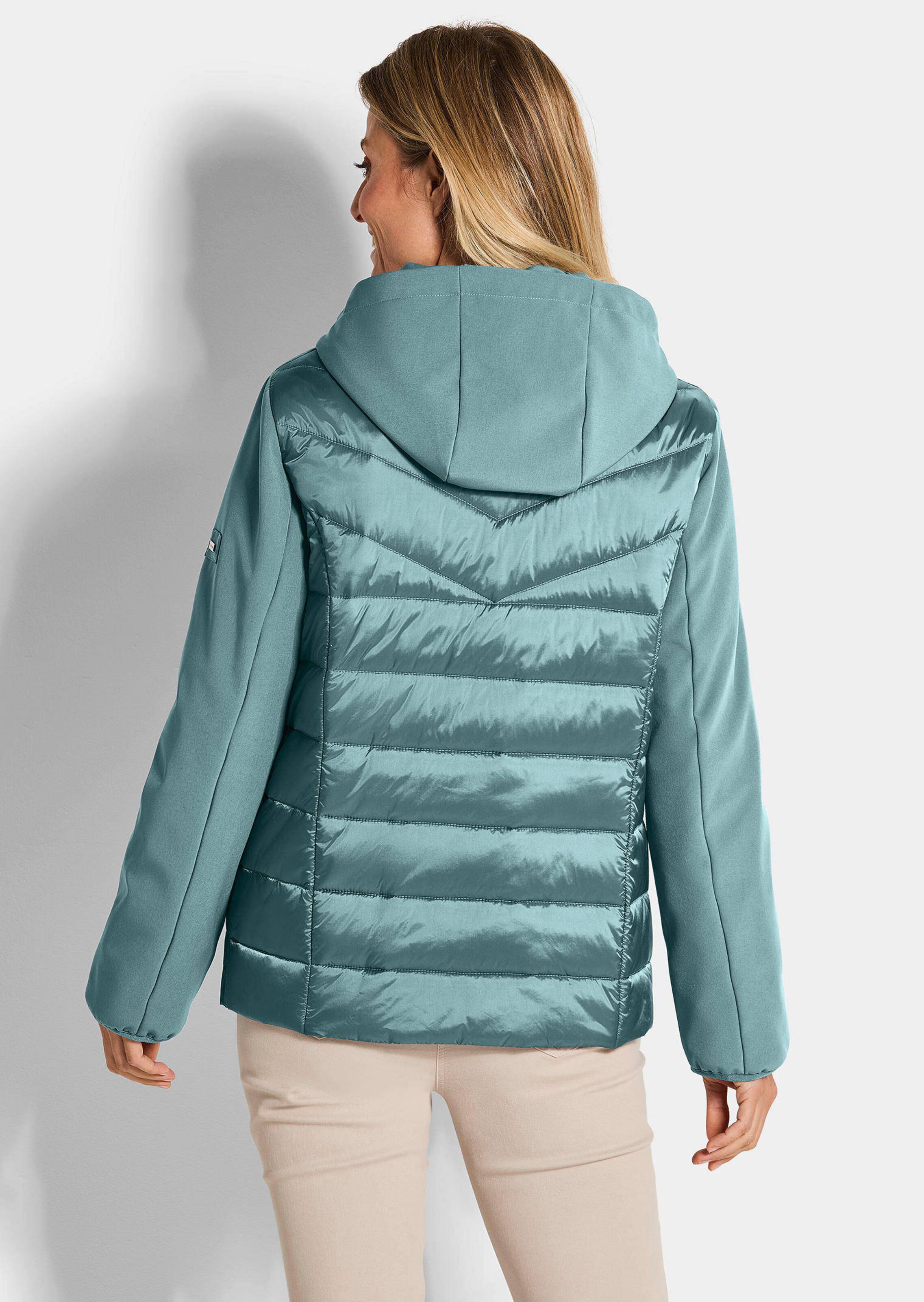 Gewatteerd jack met mouwen van softshell thumbnail 3