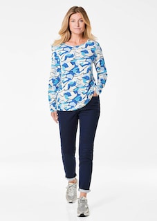 Langarmshirt mit auffälligem Muster thumbnail 3