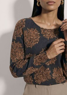Kaschmirpullover mit floralem Allover-Print thumbnail 6