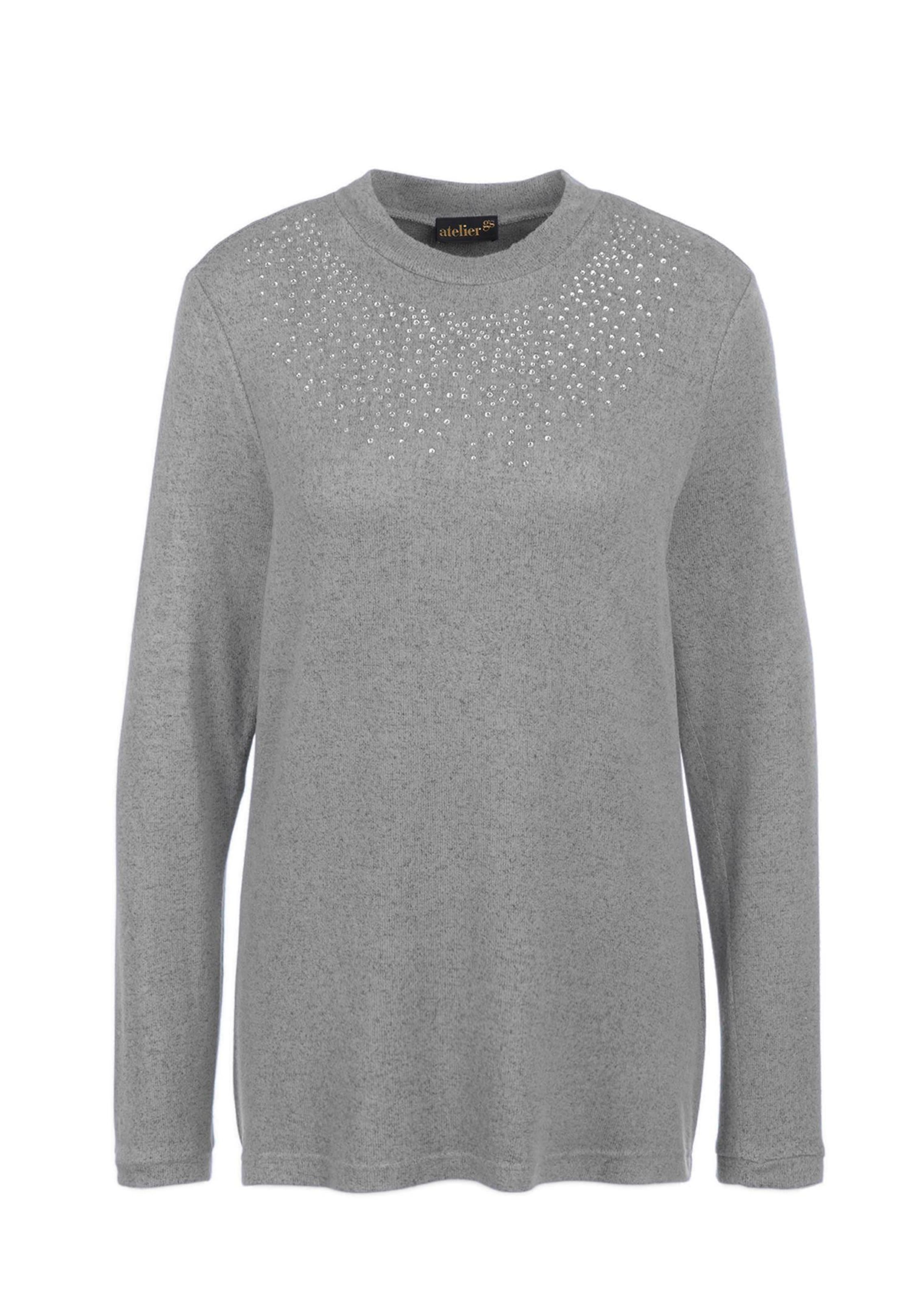 Confortable T-shirt avec pierres scintillantes