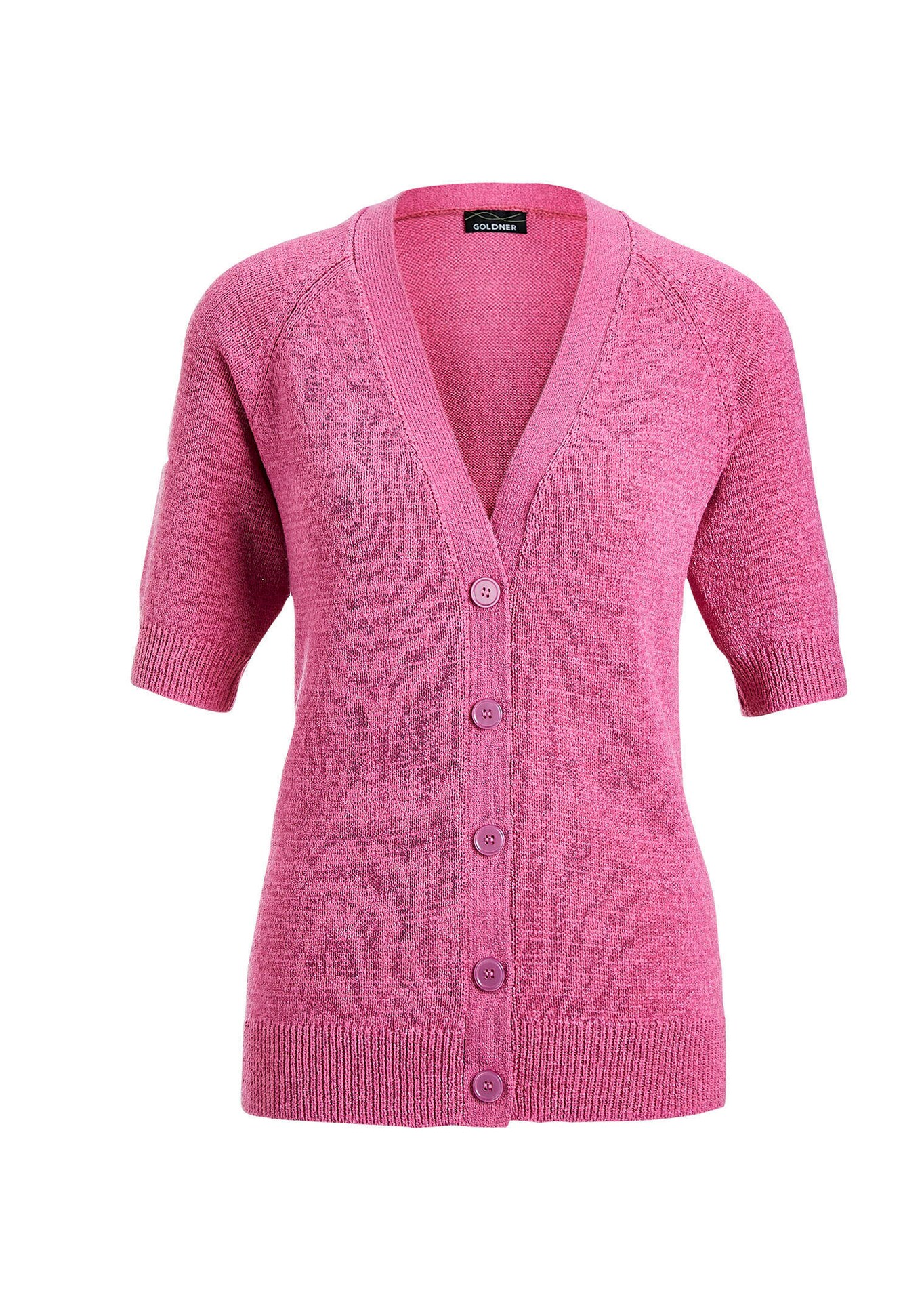 Strickjacke aus kühlem Bändchengarn