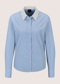 Striped shirt with a contrasting collar thumbnail 7