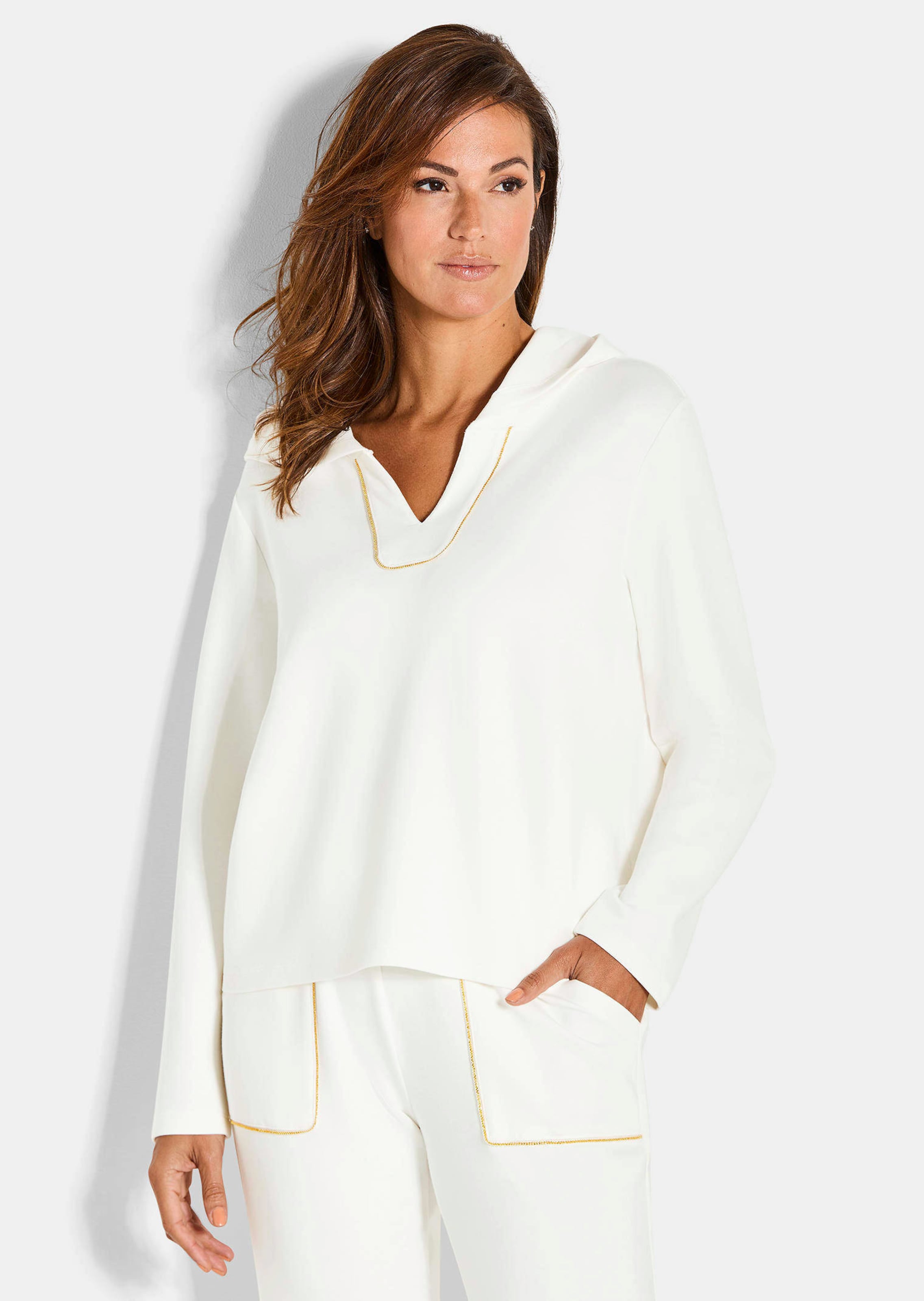 Sweatshirt mit Schmuckborte