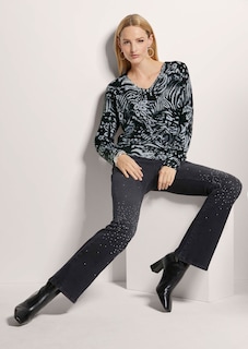 V-Pullover mit Unikat-Print thumbnail 5