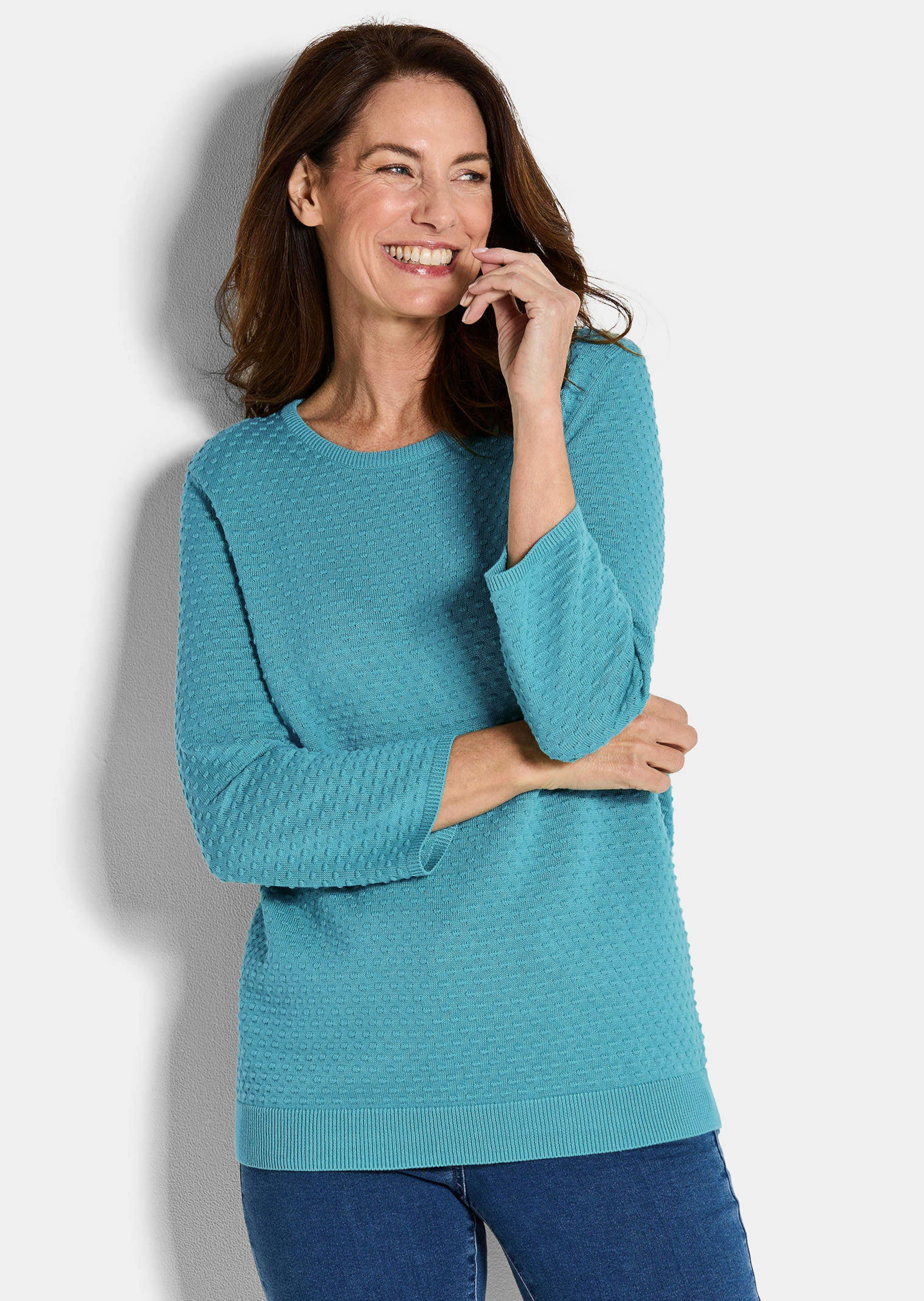 Strickpullover mit Pünktchenmuster