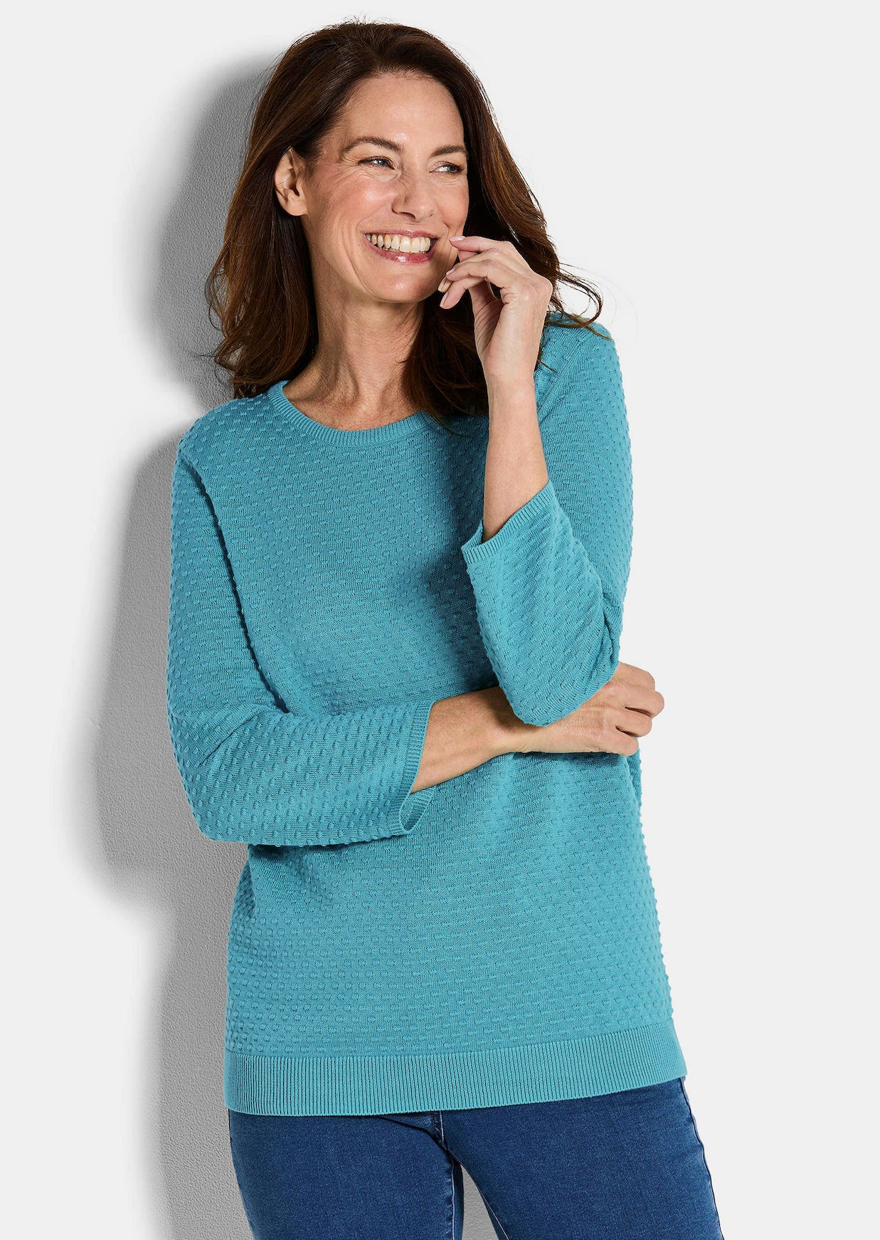 Strickpullover mit Pünktchenmuster