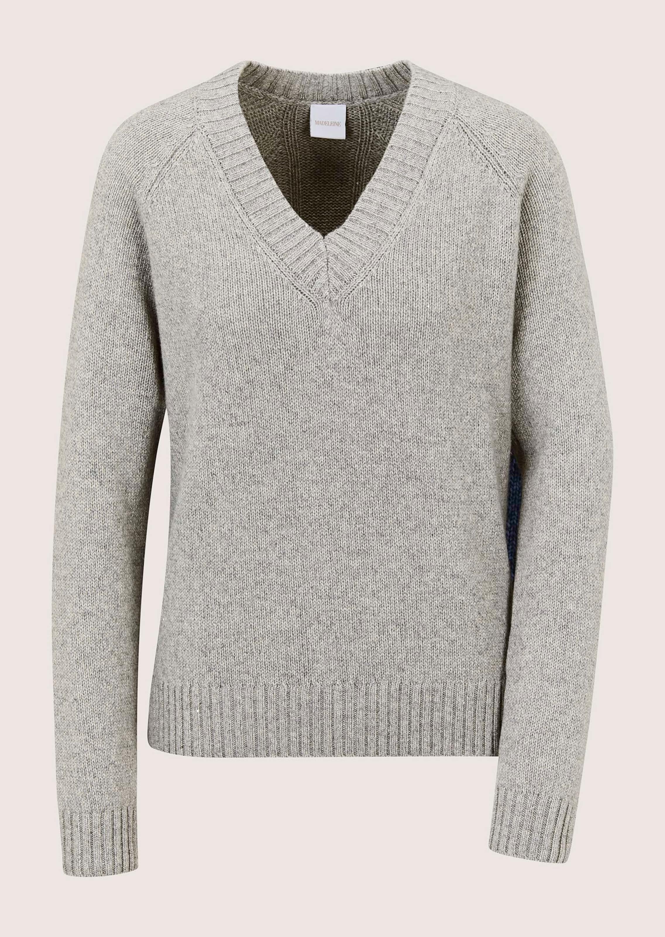 Pull en V avec cachemire et soie thumbnail 7