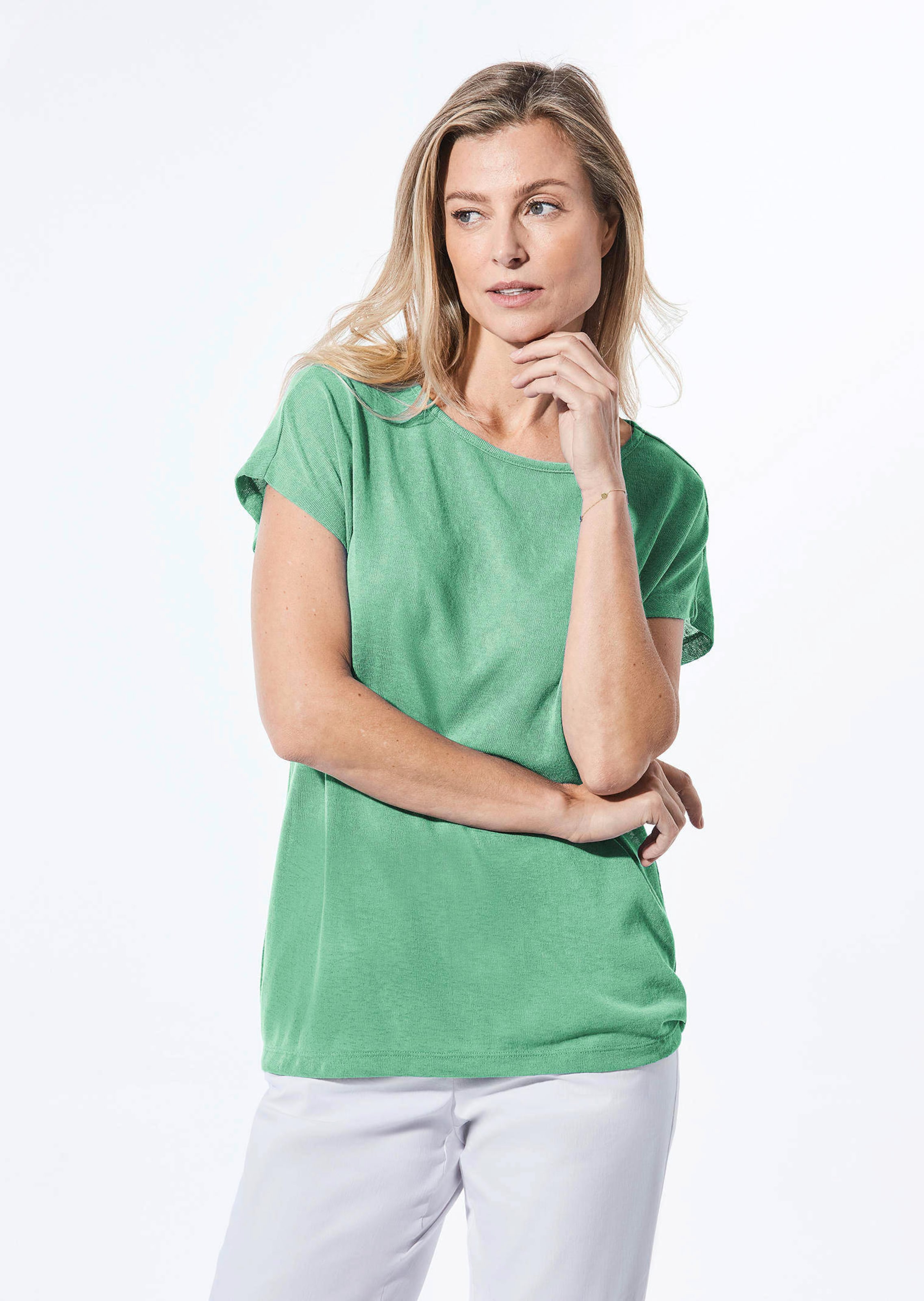 Shirt in linnenlook