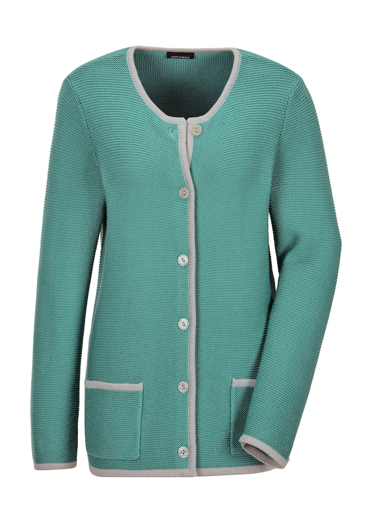 Strickjacke mit aufgesetzten Taschen