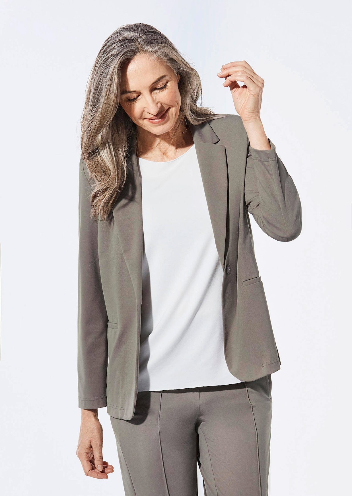 Lichte jersey blazer met uitstekende bewegingsvrijheid