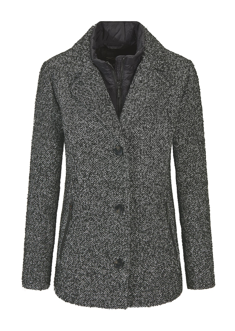 Veste aspect 2-en-1, avec empiècement matelassé