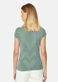 Femininer Kurzarmpullover mit Strukturmuster thumbnail 4