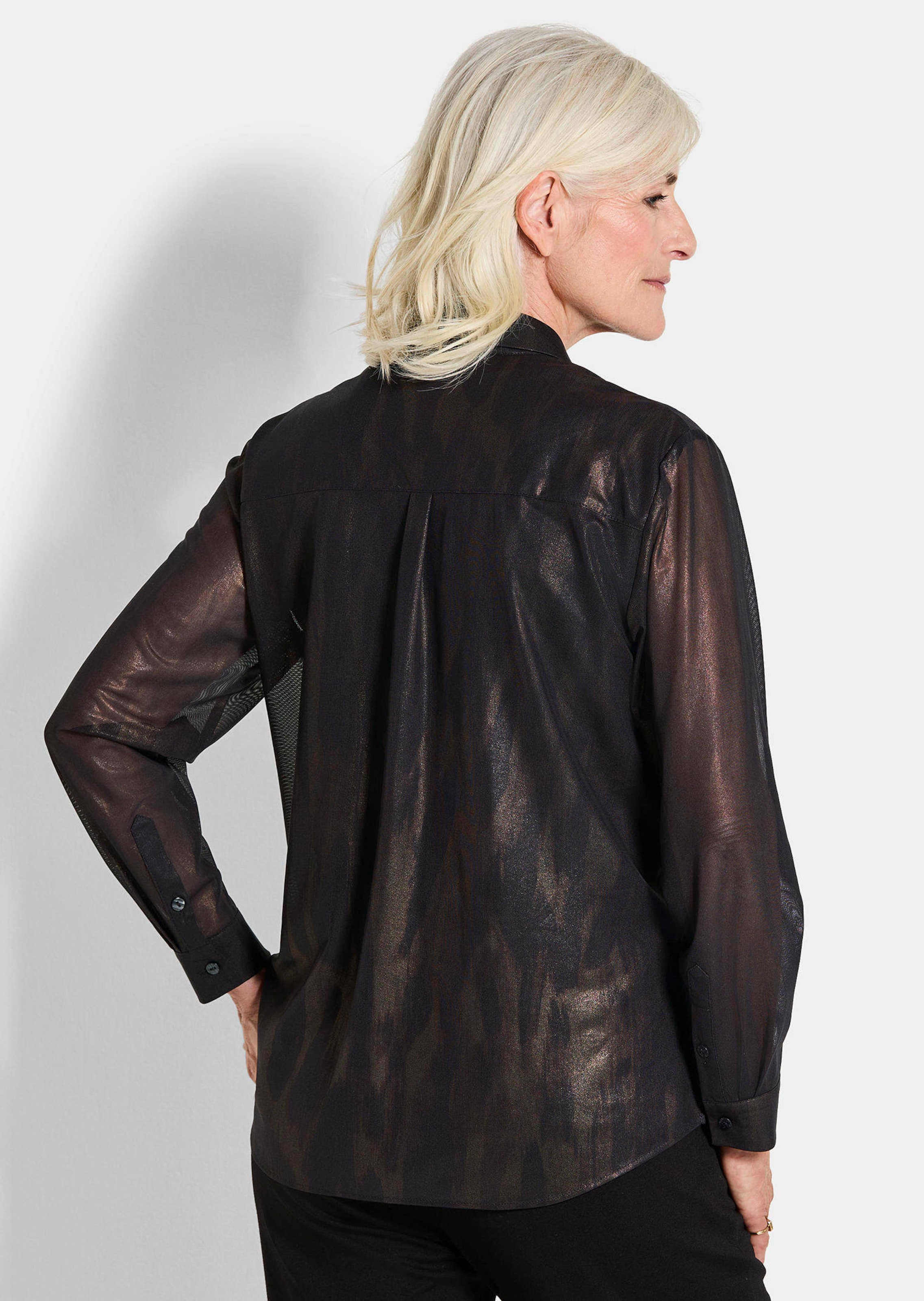 Bluse aus semitransparentem Mesh thumbnail 3