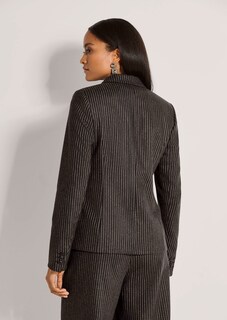 Blazer classique à rayures fines en laine thumbnail 4