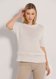 Halbarm-Pullover aus Bändchengarn thumbnail 2
