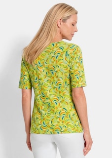 Shirt van viscose met een frisse all-over print thumbnail 3