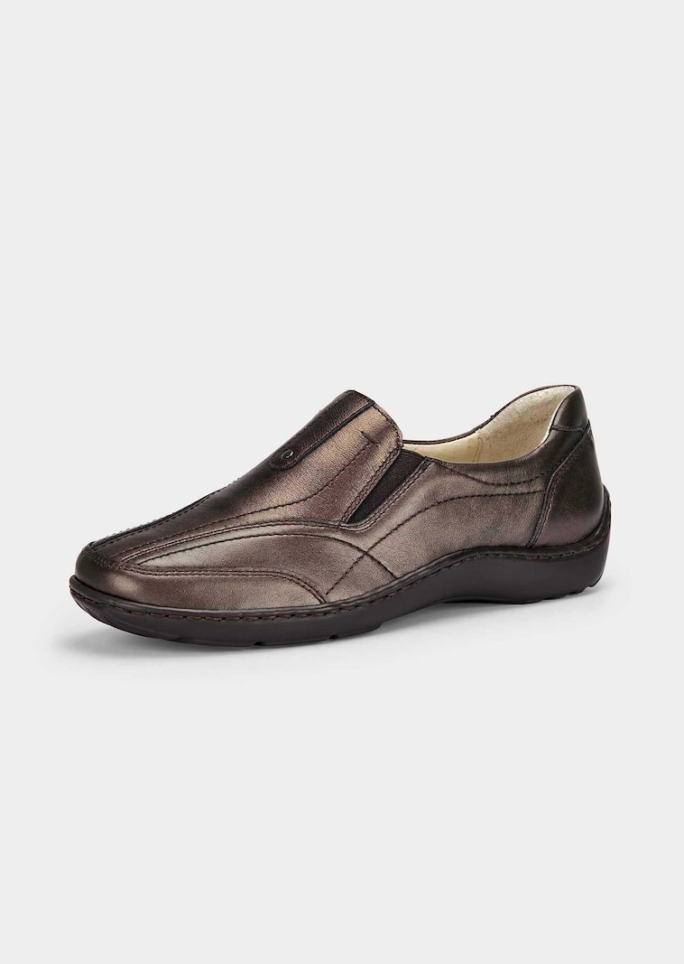 Élégants mocassins en cuir souple