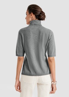 Kaschmirpullover mit Rollkragen und Halbarm thumbnail 3