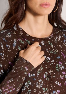 Cardigan fin avec imprimé floral thumbnail 6