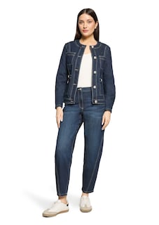 Veste en jean féminine, sans col thumbnail 2