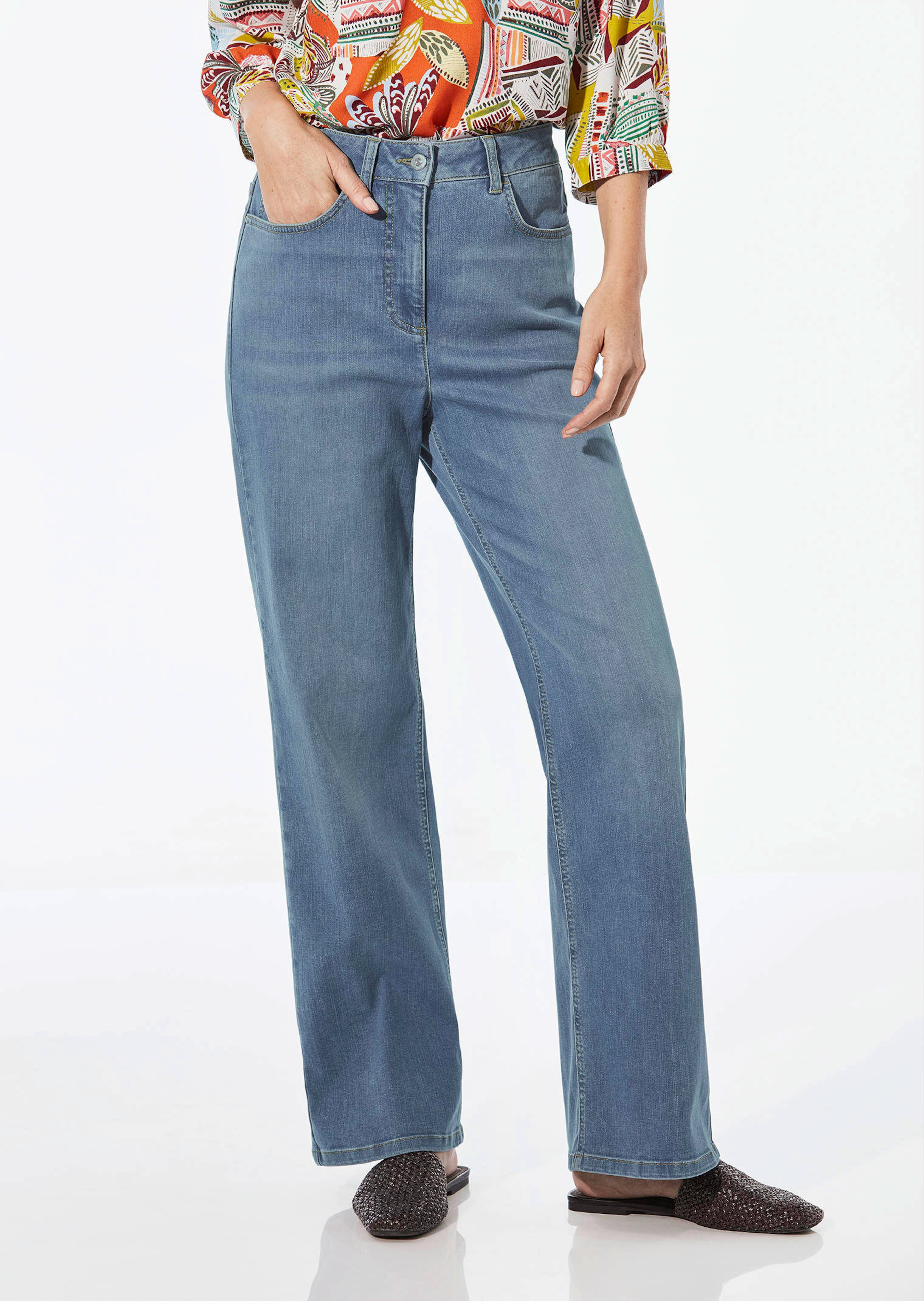 Jean ample VERA en denim extensible