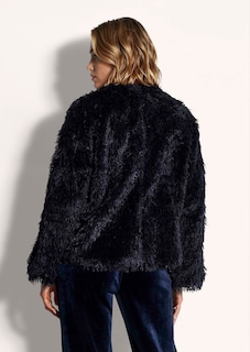Glamouröse Shirtjacke in Feder-Optik thumbnail 4