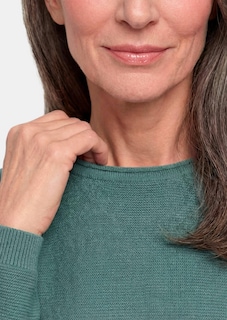 Feiner Strickpullover mit U-Boot-Ausschnitt thumbnail 5