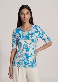 Shirt mit abstraktem Blüten-Print thumbnail 2