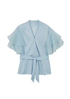 Bluse im Metallic-Look mit transparenten Ärmeln thumbnail 7