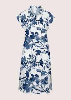 Hemdblusenkleid aus Viskose mit Blütenprint thumbnail 7