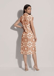 Robe-chemise en viscose imprimée thumbnail 4