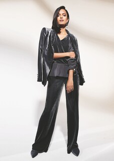 Silk blouson top thumbnail 1