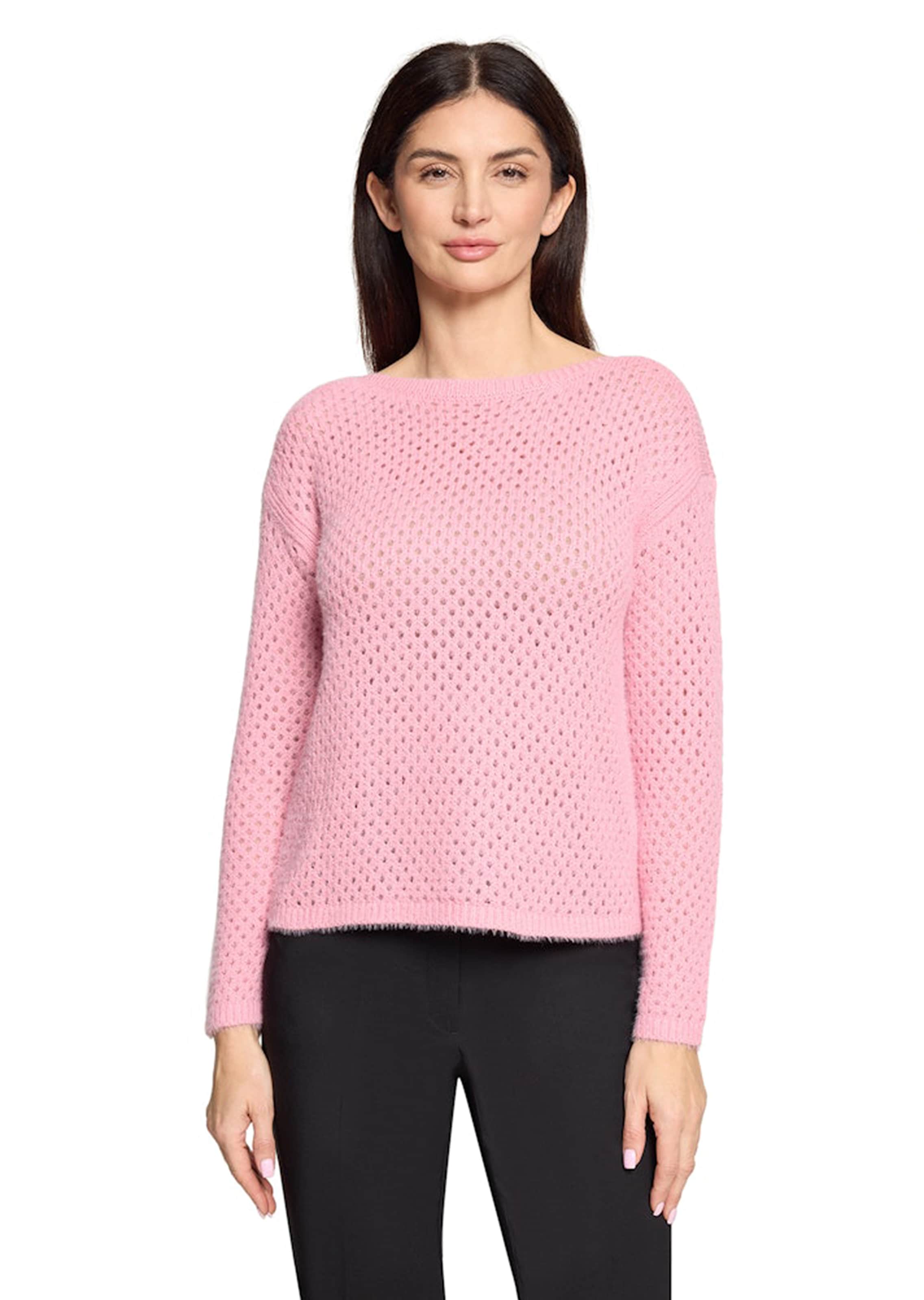 Behaaglijk zachte pullover met ajourpatroon