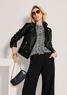 Biker jacket made from lamb nappa leather thumbnail 5