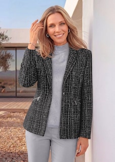 Jersey blazer in tweedlook thumbnail 7