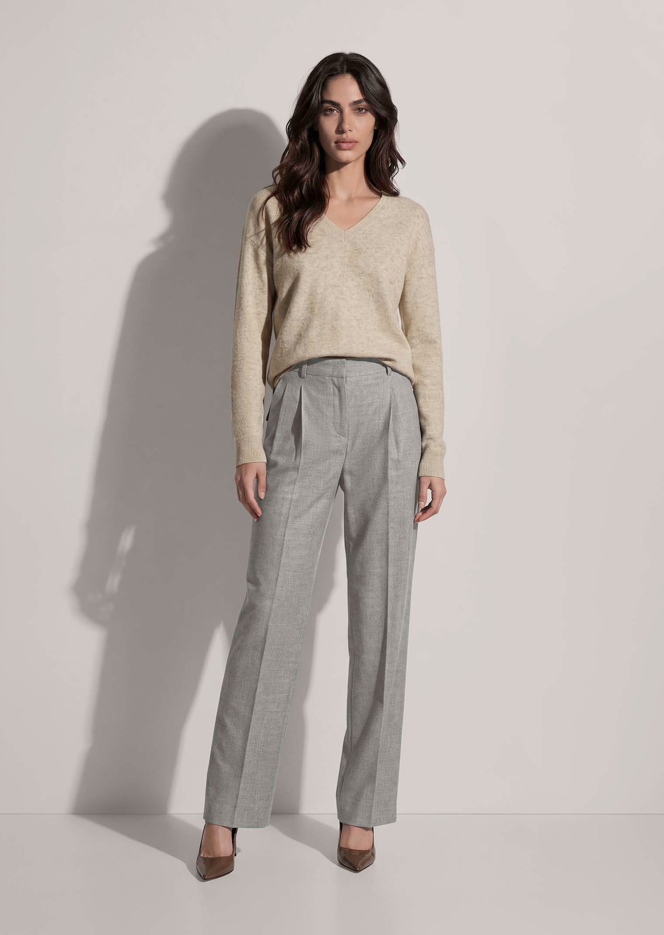 Pull en V en bon cachemire