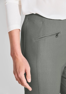 Pantalon en bengaline LOUISA. Coupe ajustée. Intérieur légèrement molletonné. thumbnail 5