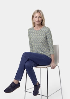 T-shirt en viscose à motif mosaïque géométrique thumbnail 4
