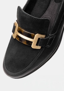 Leder-Slipper mit Zierschnalle thumbnail 3