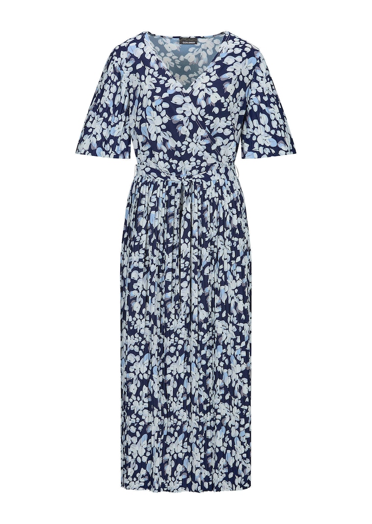 Elegantes Plisseekleid in Wickeloptik