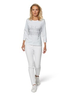 Shirt mit Glitzerprint und Zierknopfleiste thumbnail 3