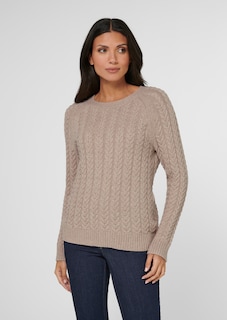 Strickpullover mit Zopfmuster thumbnail 1