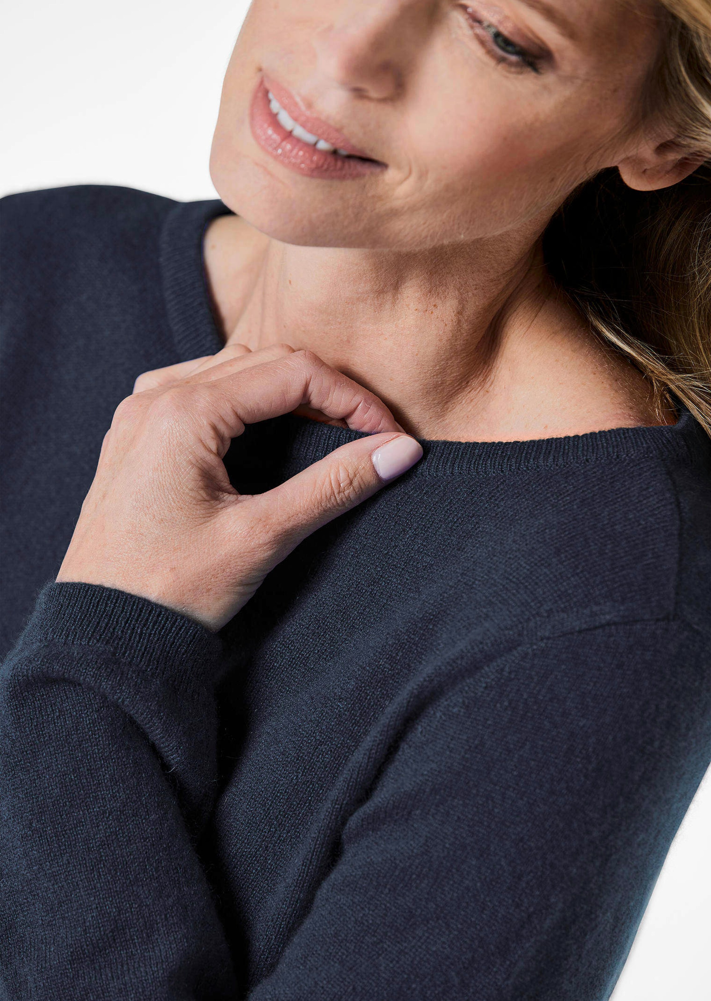 Pullover van kasjmier met boothals thumbnail 5