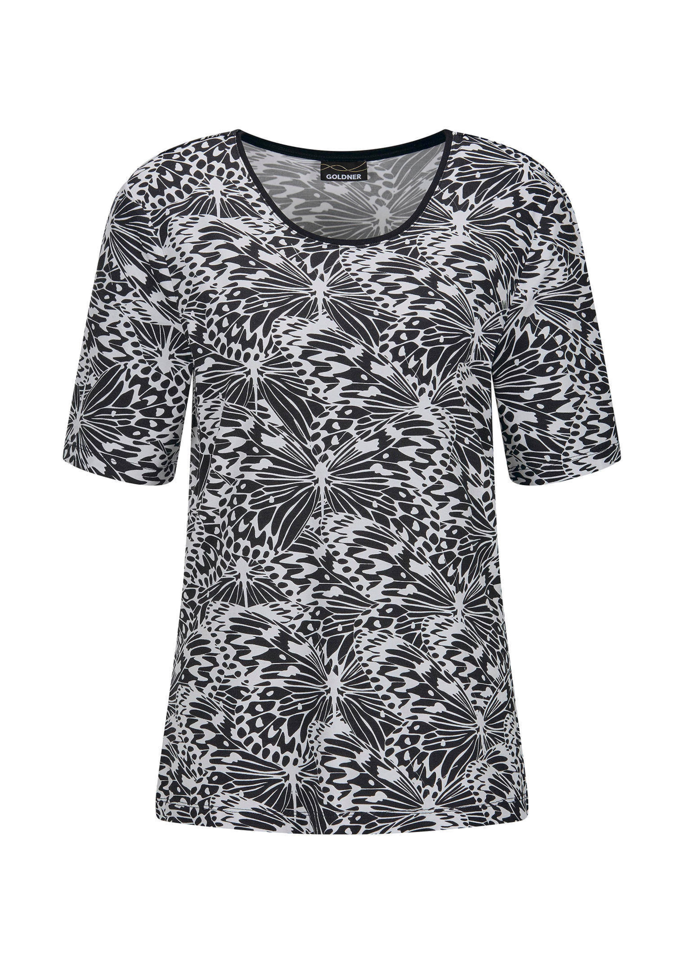 Jersey shirt met zwart-witprint
